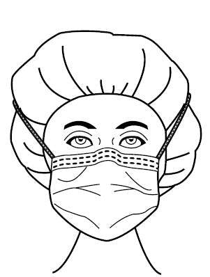 Surgical Mask Precept® Fog-Shield® Anti-fog Foam ASTM Level 1 Tie Closure One Size Fits Most - BeHope