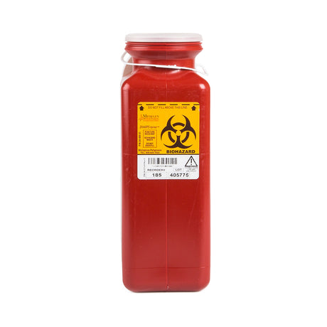 Sharps Container Sharps-tainer® Vertical Entry Funneled Drop Needlestick Prevention Screw Cap - BeHope
