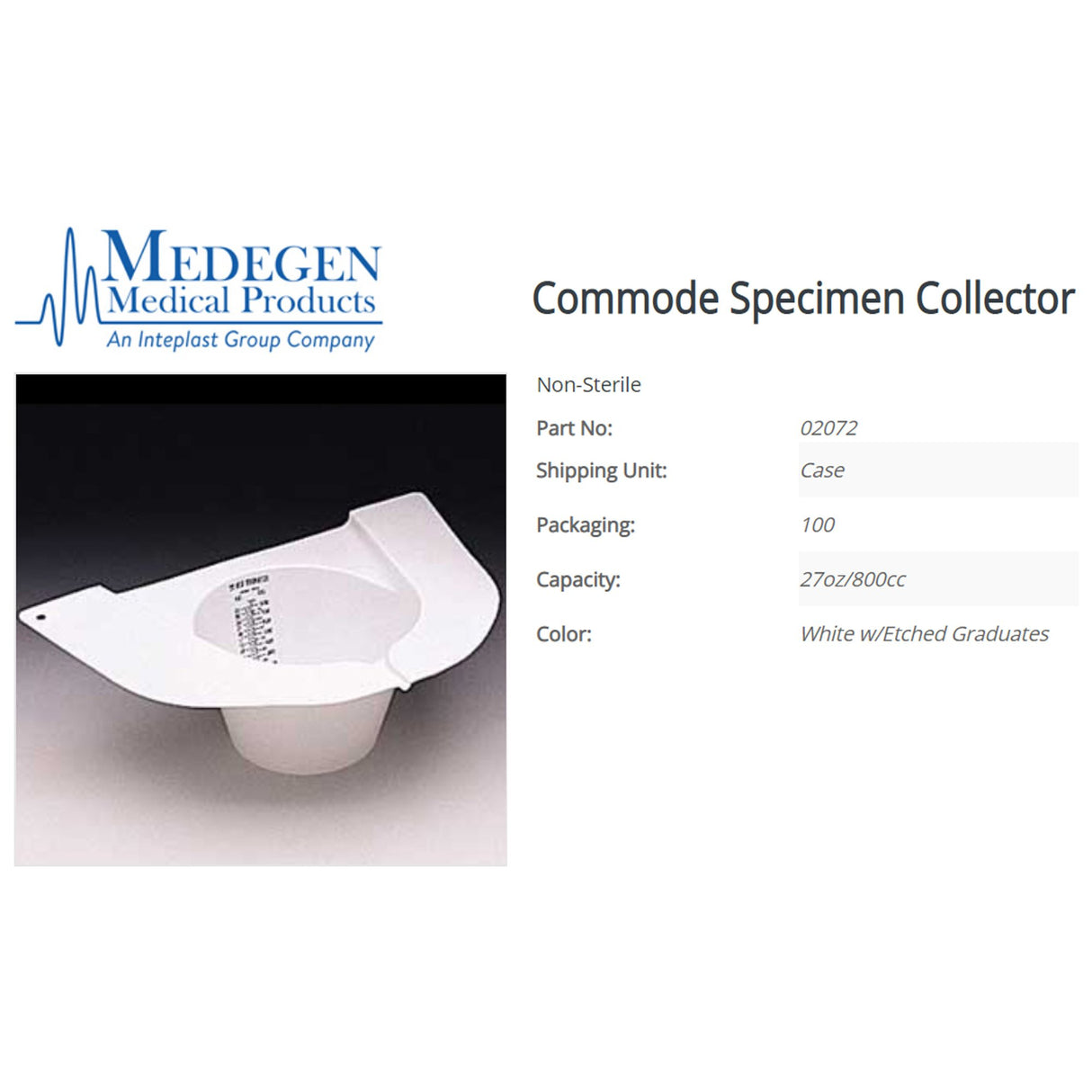 Gent-l-pan® Commode Specimen Collector for Laboratory Use - BeHope