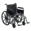 Bariatric Wheelchair McKesson Dual Axle Full Length Arm Swing-Away Footrest Black Upholstery 22 Inch Seat Width Adult 450 lbs. Weight Capacity - BeHope