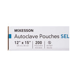Sterilization Pouch McKesson Ethylene Oxide (EO) Gas / Steam 12 X 15 Inch Transparent Blue / White Self Seal Paper / Film - BeHope