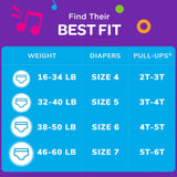 Male Toddler Training Pants Pull-Ups® Size 4T to 5T Disposable Moderate Absorbency - BeHope