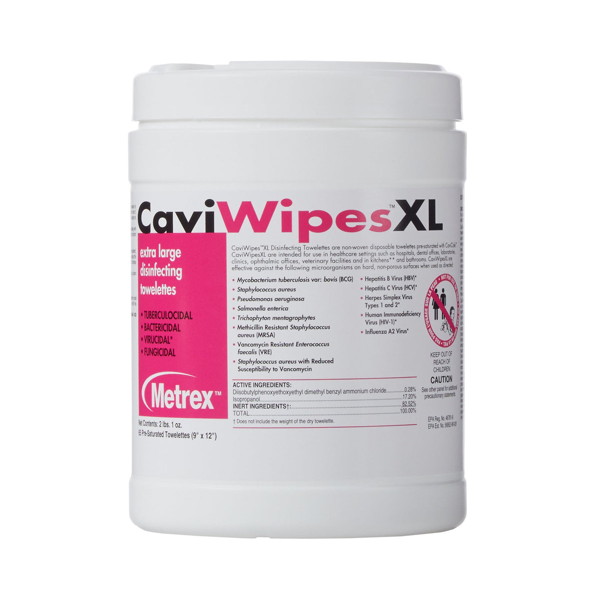Surface Disinfectant CaviWipes™ Premoistened Alcohol Based Manual Pull Wipe 66 Count Canister Alcohol Scent NonSterile - BeHope