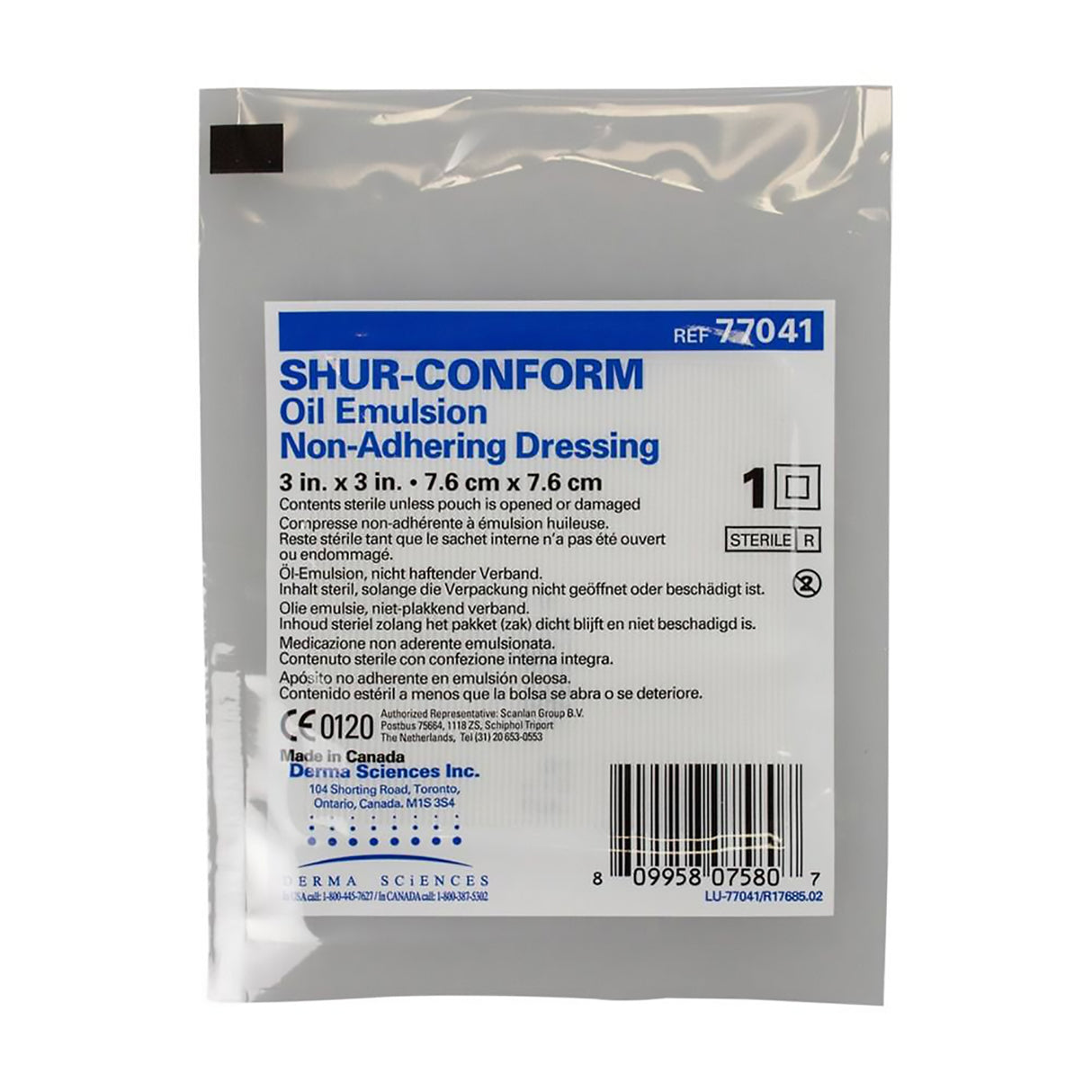 Oil Emulsion Impregnated Dressing Shur-ConformÂ® Square 3 X 3 Inch Sterile - BeHope