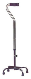 Quad Cane Heavy Duty Chrome Large Base 500# Capacity - BeHope