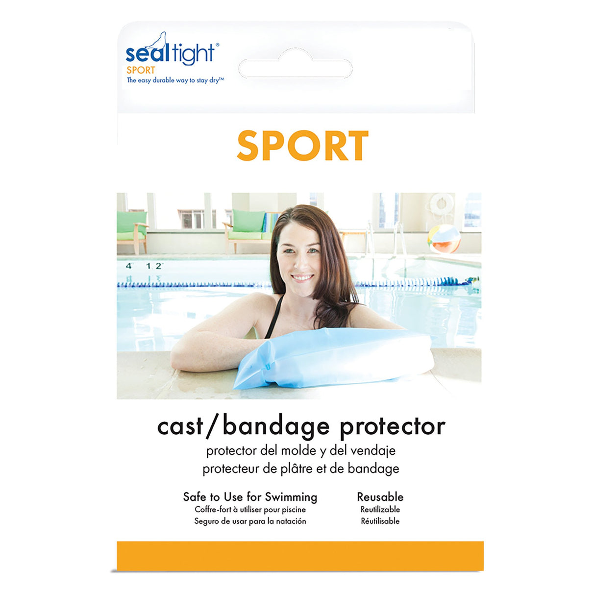 Arm Cast Cover SEAL-TIGHT® Sport Short Thermoplastic Elastomer 21 Inch Arm Length - BeHope