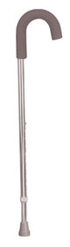 Cane Adj. Round Handle Silver W/foam Comfort Grip - BeHope