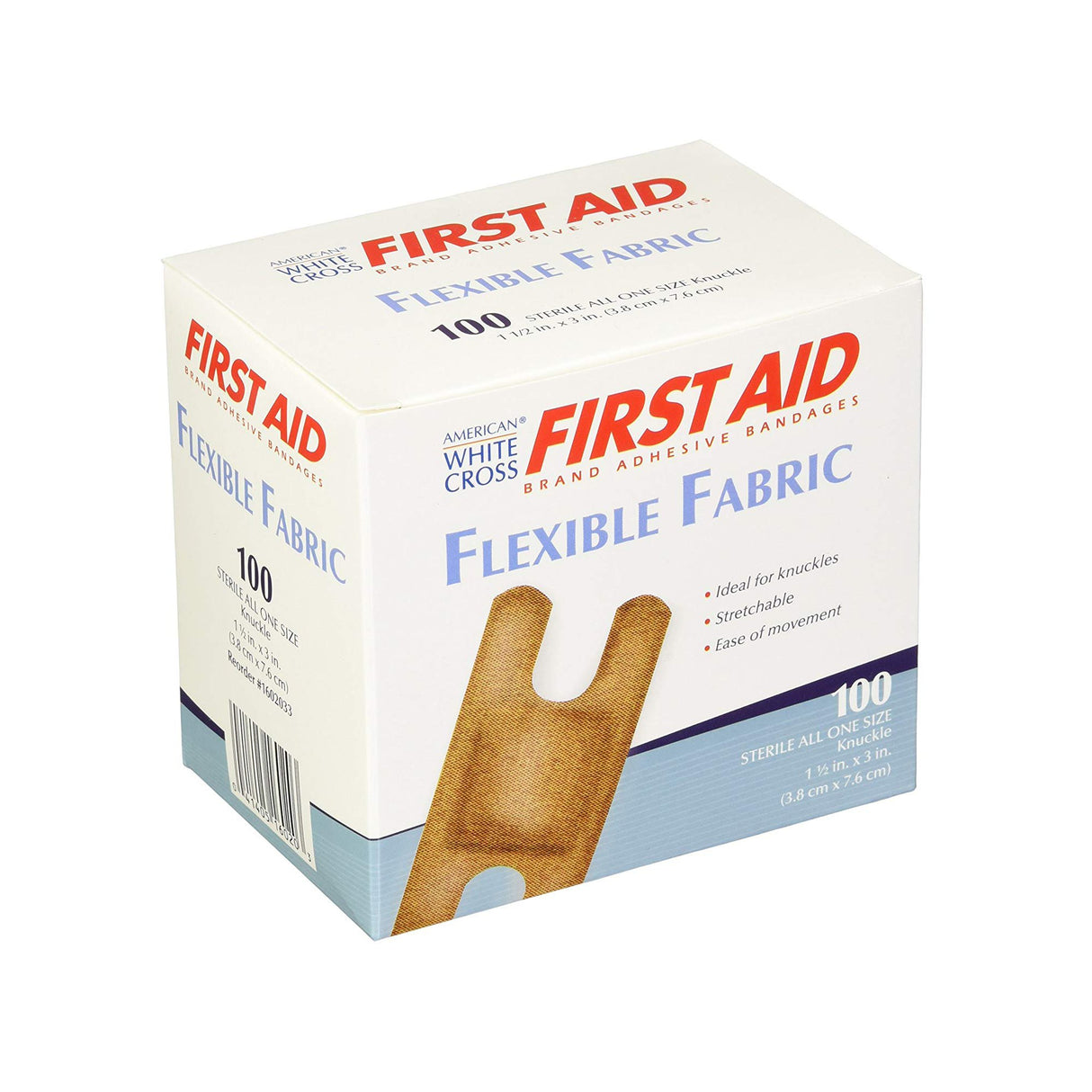 Adhesive Strip American White CrossÂ® First Aid Fabric Tan 1-1/2 X 3 Inch Sterile - BeHope