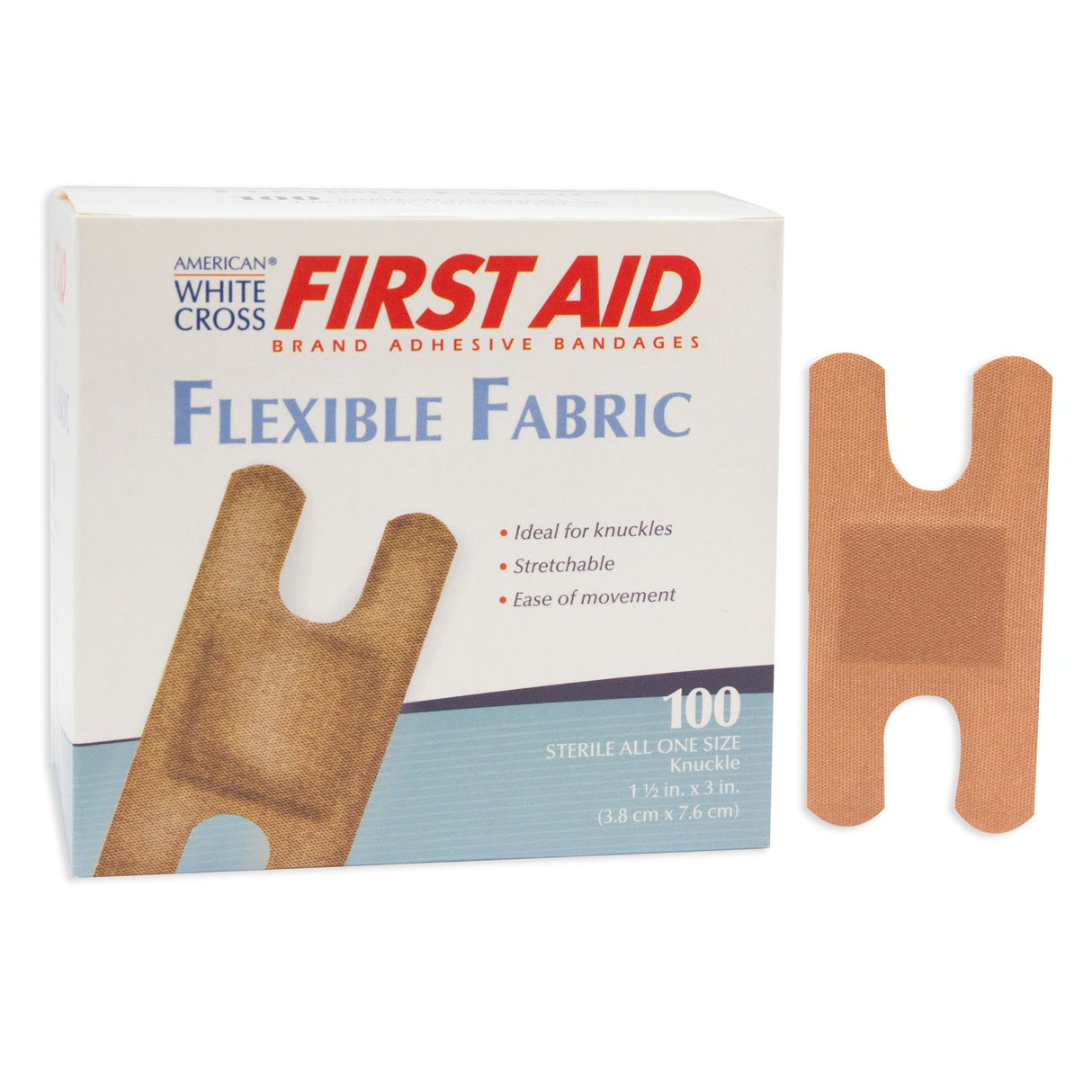 Adhesive Strip American White CrossÂ® First Aid Fabric Tan 1-1/2 X 3 Inch Sterile - BeHope