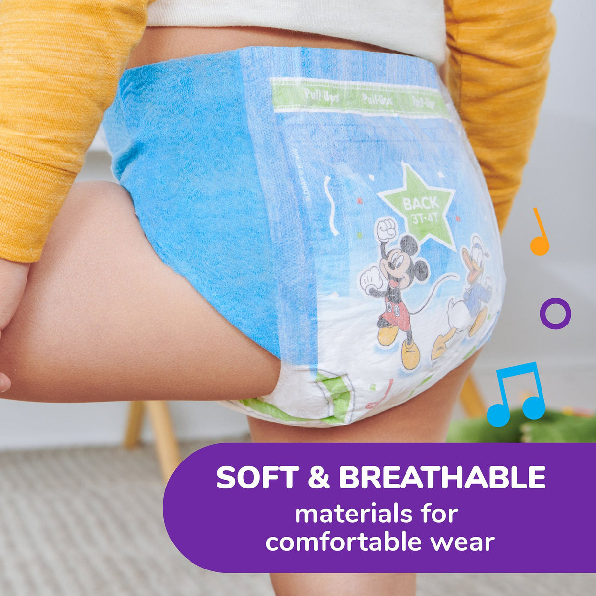 Male Toddler Training Pants Pull-Ups® Size 4T to 5T Disposable Moderate Absorbency - BeHope
