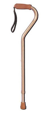Deluxe Adjustable Cane Offset W/wrist Strap-bronze - BeHope