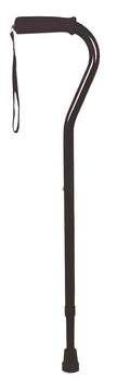 Deluxe Adjustable Cane Offset W/wrist Strap-black - BeHope