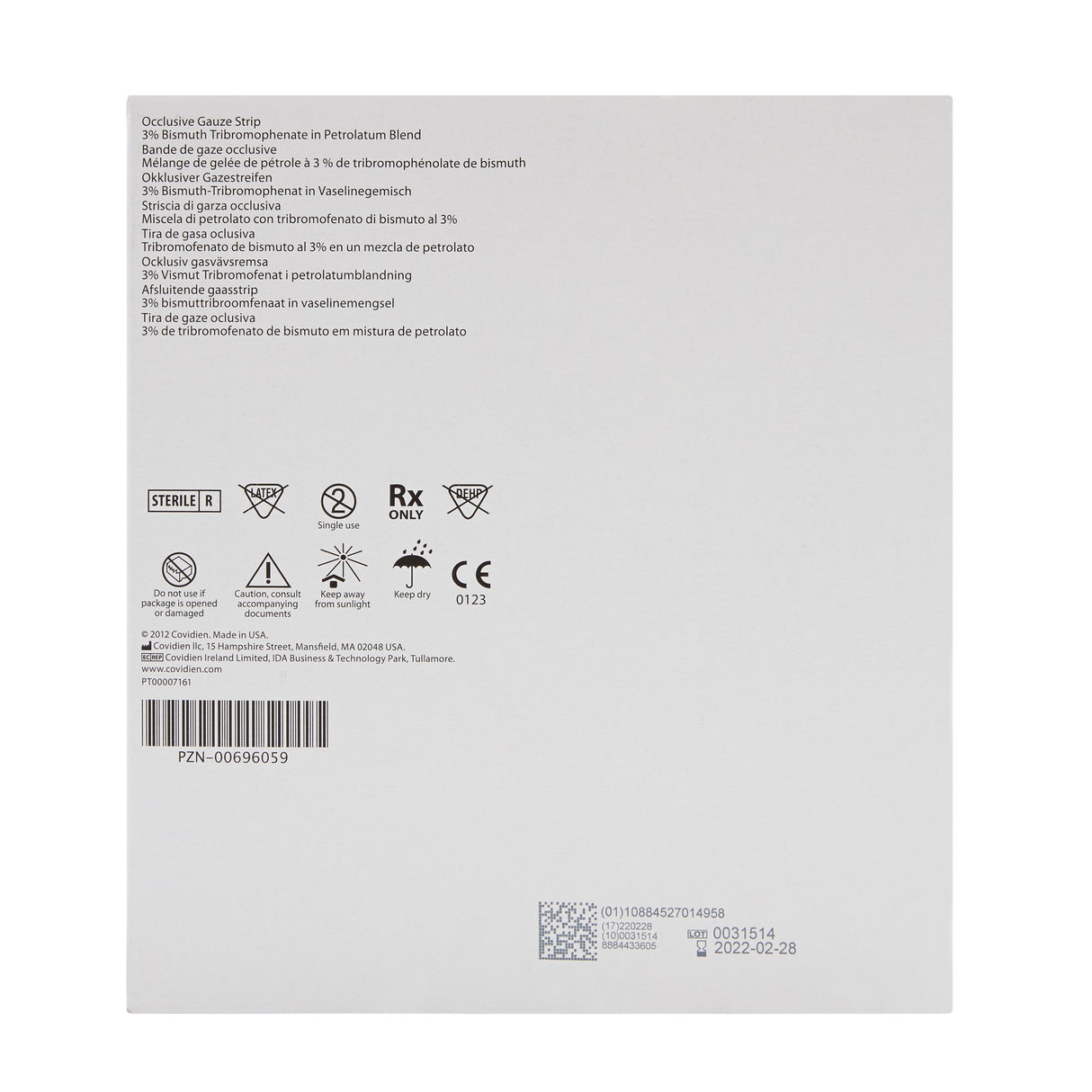 Xeroform Petrolatum Impregnated Dressing Xeroformâ„¢ Occlusive Strip 5 X 9 Inch Sterile - BeHope