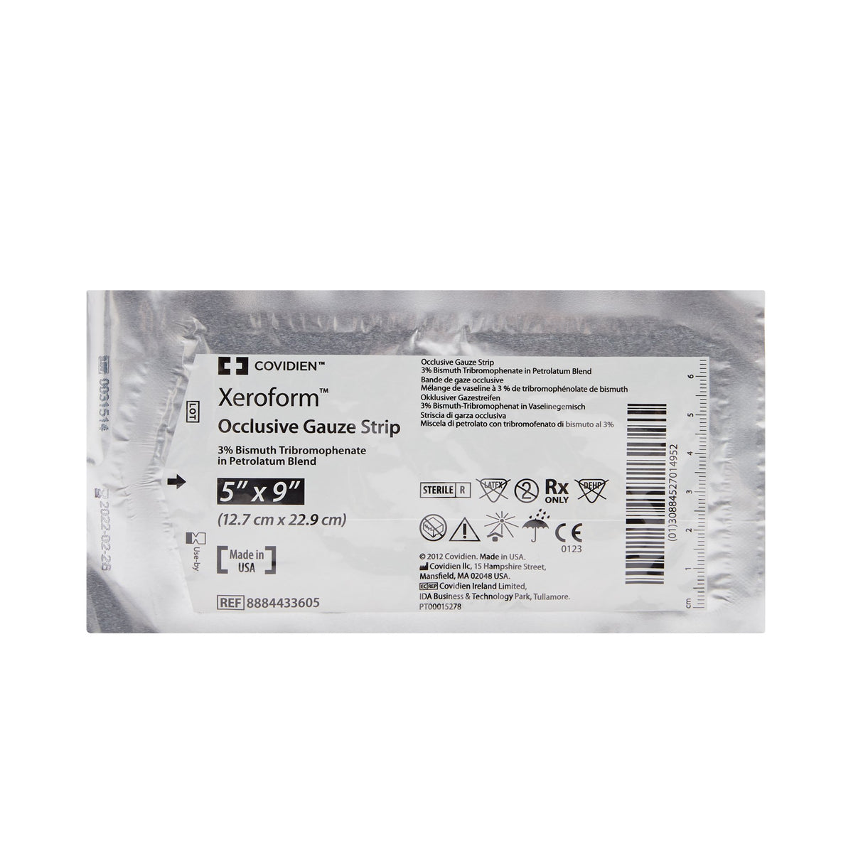 Xeroform Petrolatum Impregnated Dressing Xeroformâ„¢ Occlusive Strip 5 X 9 Inch Sterile - BeHope