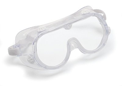 Safety Goggles Clear Tint Plastic Lens Clear Frame Elastic Strap One Size Fits Most - BeHope