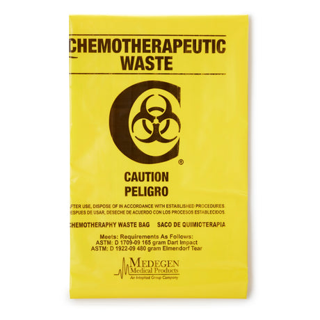 Chemotherapy Waste Bag McKesson Biohazard Symbol / Chemotherapeutic Waste / Caution 30 to 33 gal. Yellow 31 X 41 Inch - BeHope