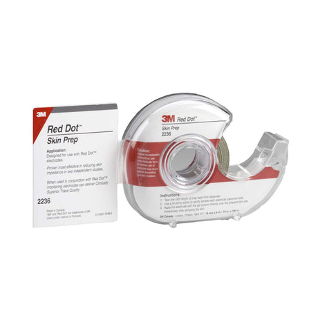 Electrode Skin Prep Abrader Tape Red Dot™ Tape Dispenser NonSterile - BeHope