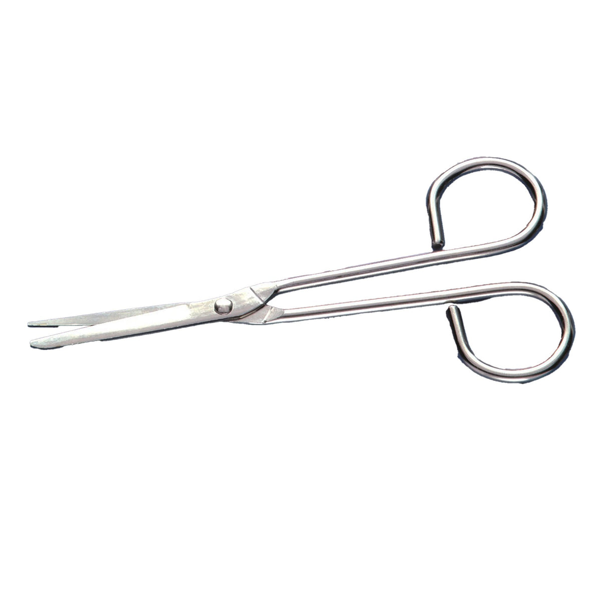 Utility Scissors Busse Nurse 5-1/4 Inch Length Floor Grade Stainless Steel Sterile Finger Ring Handle Angled Sharp Tip / Blunt Tip - BeHope