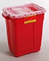 Sharps Container BD™ Red Base 26-1/4 H X 20 0W X 14-3/4 D Inch Vertical Entry 19 Gallon - BeHope