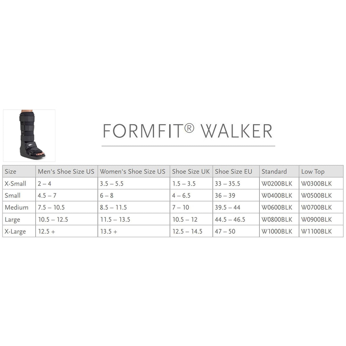 Walker Boot Ossur® FormFit® Non-Pneumatic Adult Medium Short - BeHope
