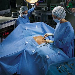 Abdominal Drape Laparoscopic / Abdominal Drape 100 W X 76 W X 124 L Inch Sterile - BeHope
