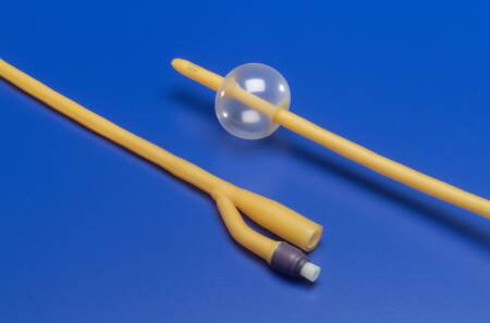 Foley Catheter Ultramer™ 2-Way Standard Tip 30 cc Balloon 28 Fr. Hydrogel Coated Latex - BeHope