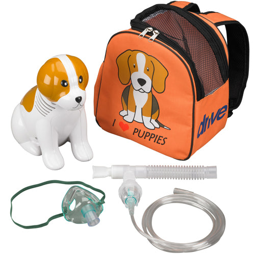 Compresseur nébuliseur pédiatrique Beagle avec sac à dos et nébuliseur réutilisable