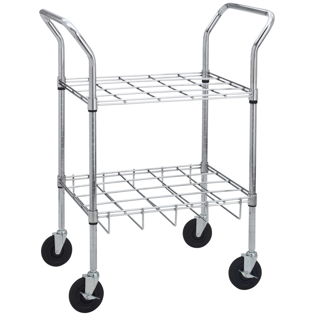 Chrome Oxygen Cylinder Cart -BeHope