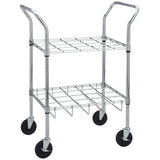 Chrome Oxygen Cylinder Cart -BeHope