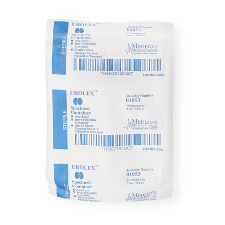 Specimen Container Gent-l-kare™ Sterile Screw Cap with Writing Area - BeHope