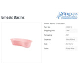 Emesis Basin Medegen Dusty Rose 16 oz. Plastic Single Patient Use - BeHope