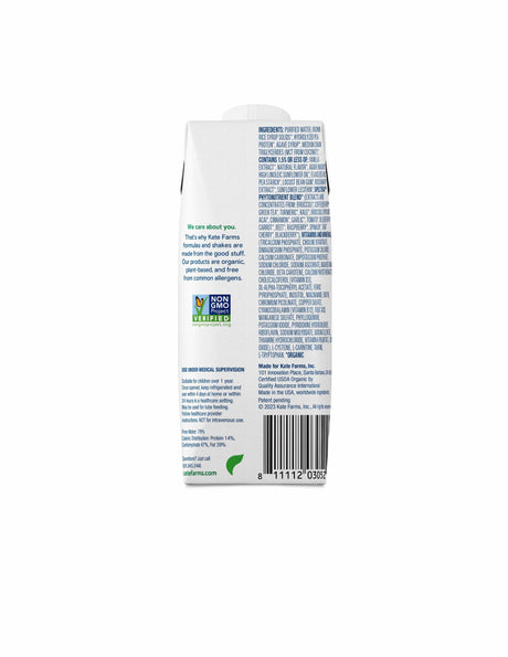 Pediatric Oral Supplement Kate Farms Pediatric Peptide 1.0 Vanilla Flavor 8.45 oz. Carton Liquid Organic Hydrolyzed Pea Protein