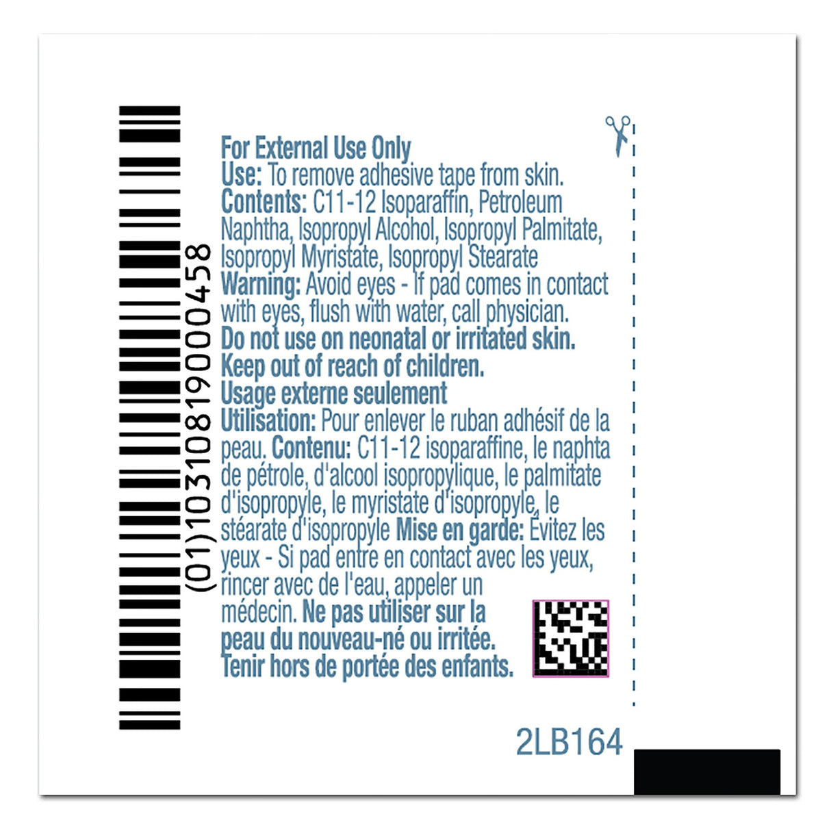 Adhesive Remover PDI® Wipe 100 per Box Alcohol Based - BeHope