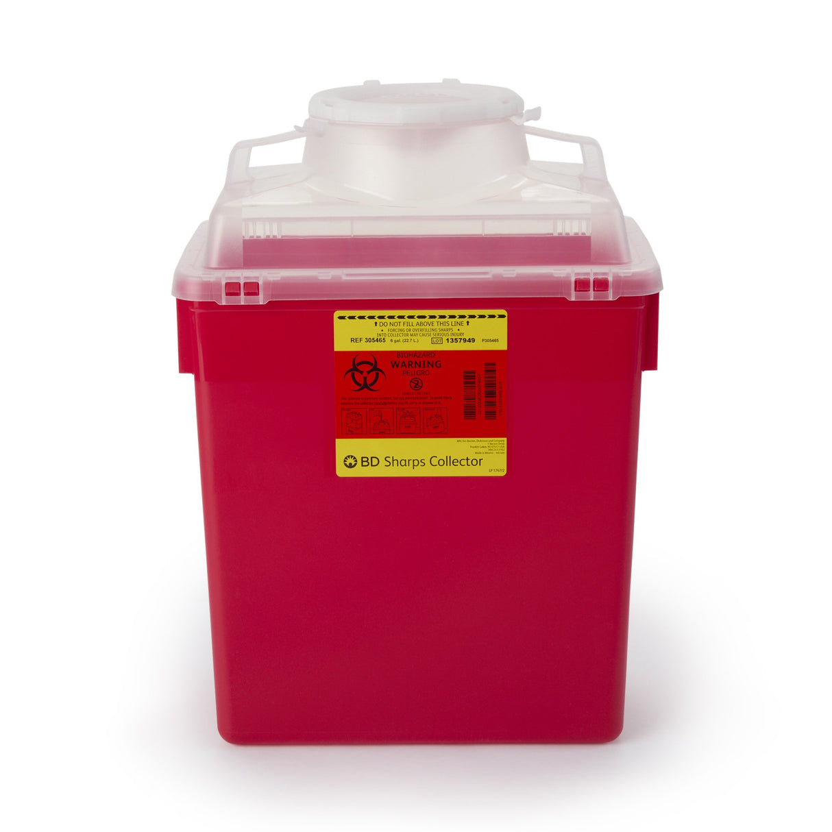 Sharps Container Bd™ Nestable Large Funnel Lid - BeHope
