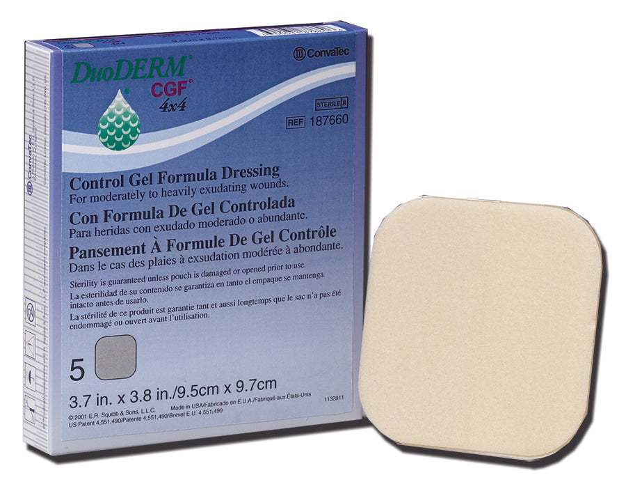 Hydrocolloid Dressing DuoDERMÂ® CGFÂ® Foam Backing 6 X 8 Inch Rectangle Hydrocolloid - BeHope
