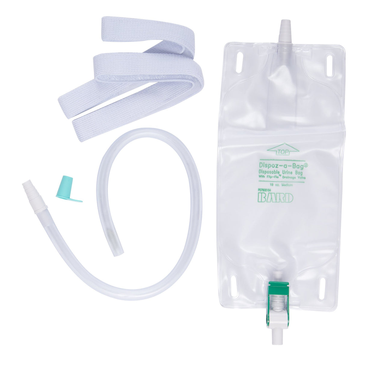 Urinary Leg Bag Bard® Dispoz-a-Bag® Anti-Reflux Valve Sterile 562 mL Vinyl - BeHope
