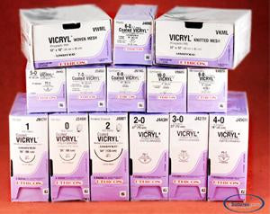 Absorbable Suture with Needle Coated Vicryl™ Polyglactin 910 SH 1/2 Circle Taper Point Needle Size 3-0 Braided - BeHope