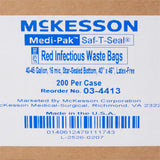 Biohazard Waste Bag McKesson Biohazard Symbol / Infectious Waste 40 to 45 gal. Red 40 X 46 Inch - BeHope