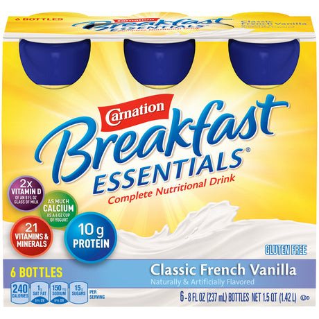 Oral Supplement Carnation Breakfast Essentials French Vanilla Flavor Liquid 8 oz. Bottle - BeHope
