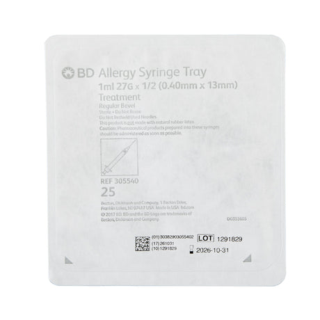 Standard Allergy Tray Precisionglide™ 27 Gauge Nonsafety for Specimen Collection - BeHope