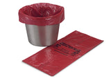 Kick Bucket Waste Bag McKesson Biohazard Symbol / Biohazard / Anti-Static 7 to 10 gal. Red 8 X 12 X 24 Inch - BeHope