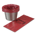 Kick Bucket Waste Bag McKesson Biohazard Symbol / Biohazard / Anti-Static 7 to 10 gal. Red 8 X 12 X 24 Inch - BeHope