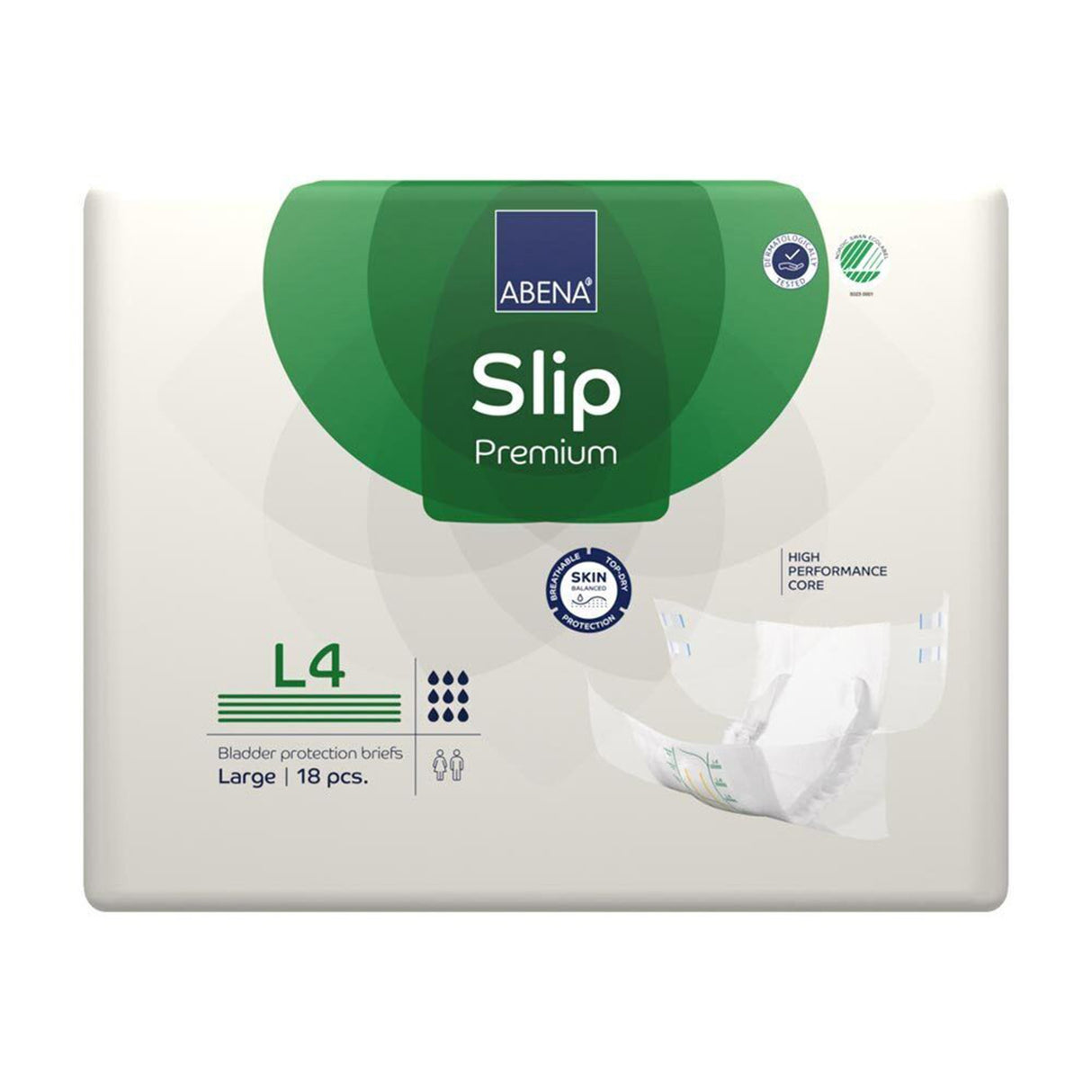 Unisex Adult Incontinence Brief Abena® Slip Premium L4 Large Disposable Heavy Absorbency - BeHope