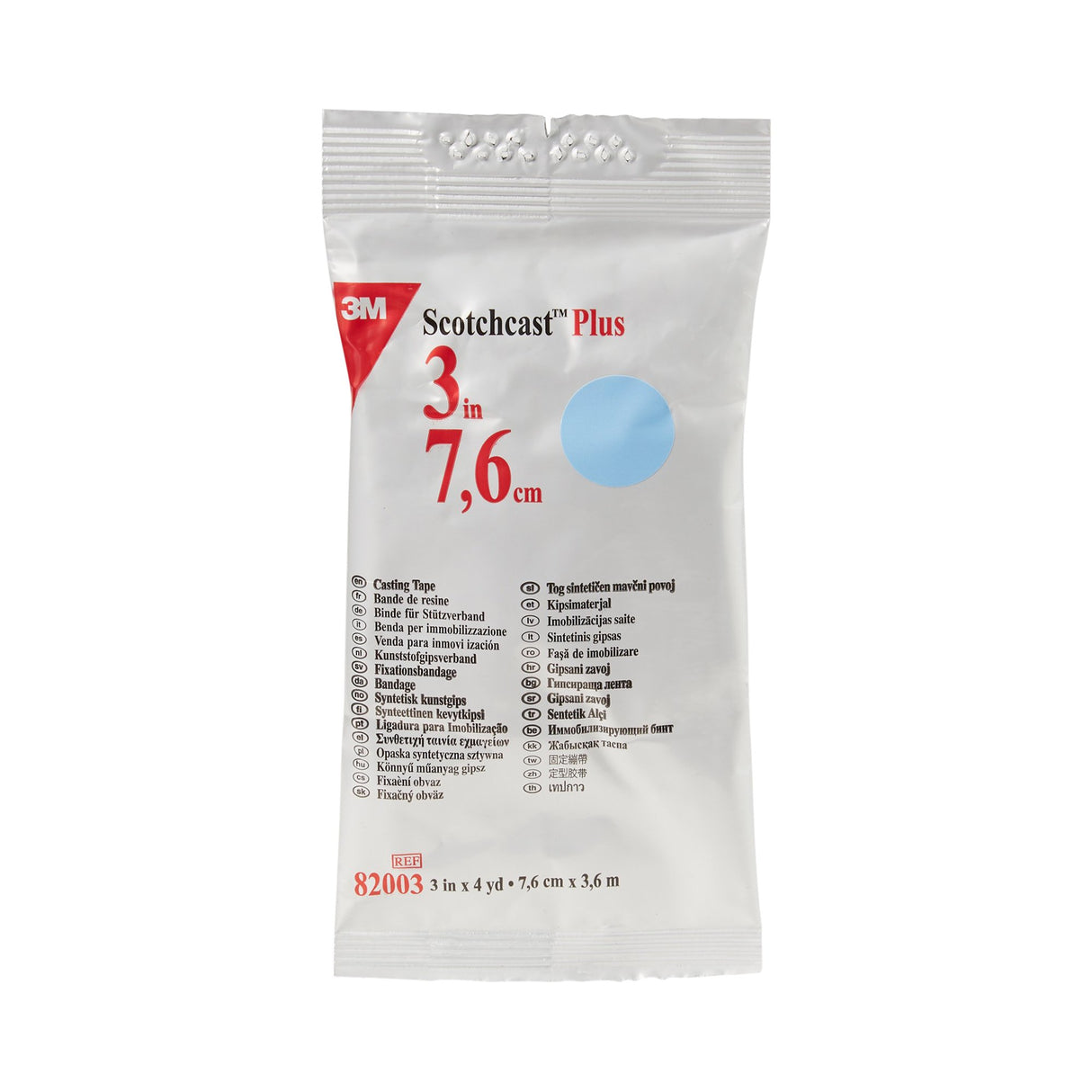 Cast Tape 3M™ Scotchcast™ Plus 3 Inch X 12 Foot Fiberglass / Resin Light Blue - BeHope