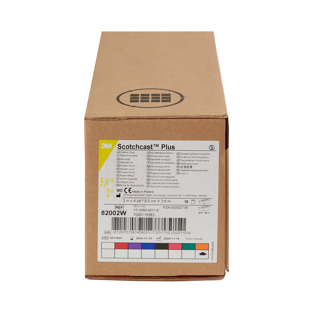 Cast Tape 3M™ Scotchcast™ Plus 2 Inch X 12 Foot Fiberglass / Resin Bright Orange - BeHope