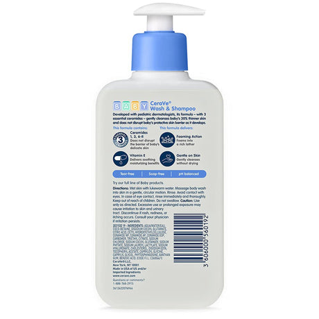 Baby Shampoo and Body Wash CeraVe 8 oz. Pump Bottle Unscented