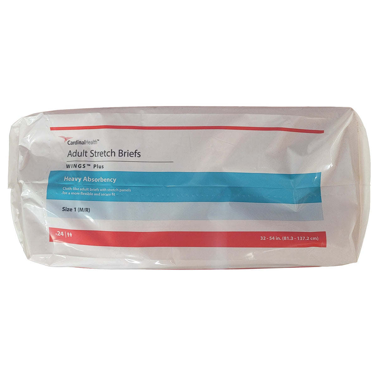 Unisex Adult Incontinence Brief Wings™ Plus Size 1 Disposable Heavy Absorbency - BeHope