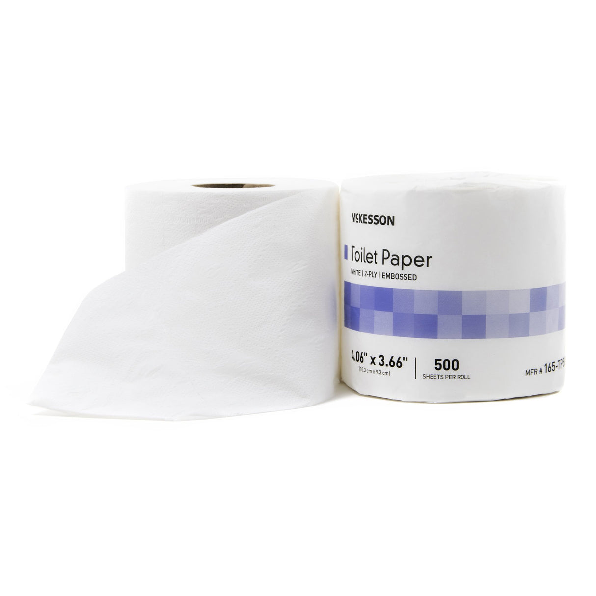 Toilet Tissue McKesson White 2-Ply Standard Size Cored Roll 500 Sheets 3-3/5 X 4 Inch - BeHope