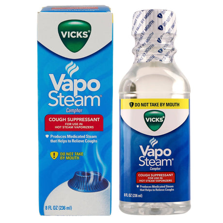 Cough Suppressent Vicks VapoSteam Inhalation Solution 8 oz. - BeHope
