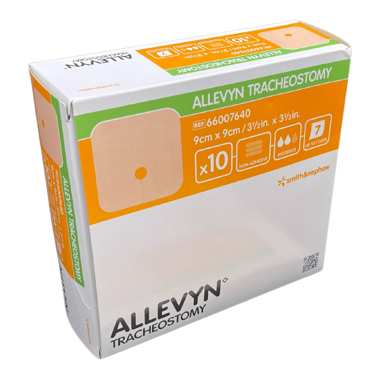 Foam Dressing Allevyn Tracheostomy 3-1/2 X 3-1/2 Inch Without Border Film Backing Nonadhesive Fenestrated Square Sterile - BeHope